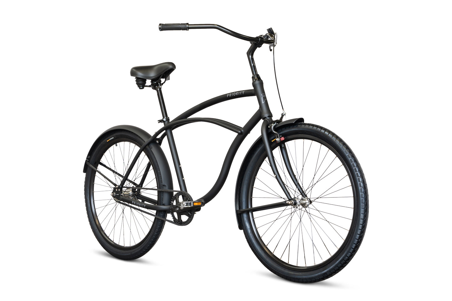 cruiser pedal bikes Priority COAST Belt Drive Bike | Step-Through | 1 Speed | Gloss White
