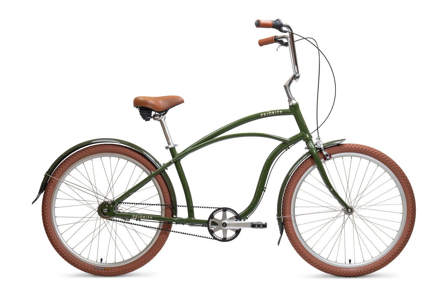 Priority COAST Belt Drive Bike | Diamond | 7-Speed | Green