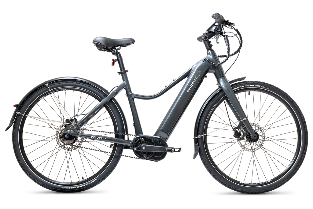 Priority CURRENT PLUS E-BIKE Belt Drive Bike | Shimano | Small | Charcoal Priority CURRENT PLUS E-BIKE Belt Drive Bike | Shimano | Small | Charcoal