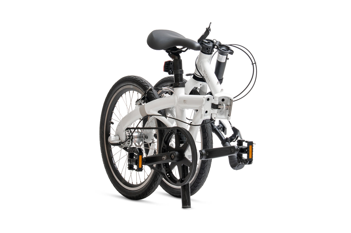 electric folding bicycle White Varun C14-1 48V 10.4Ah battery PRIORITY FOLDER Priority Bicycles