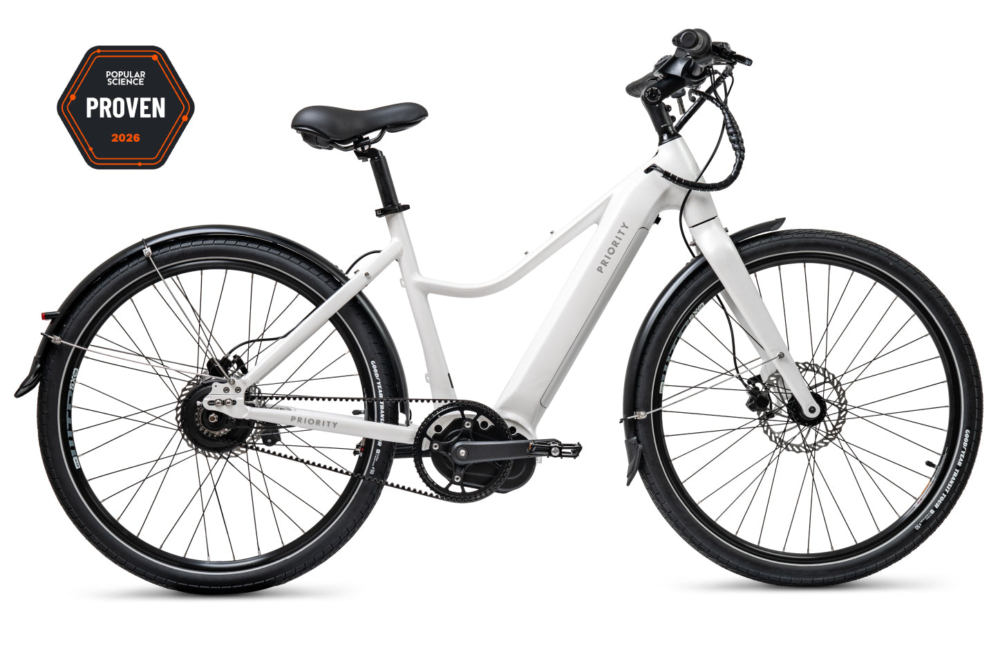 Priority CURRENT PLUS E-BIKE Belt Drive Bike | Enviolo | Small | Charcoal