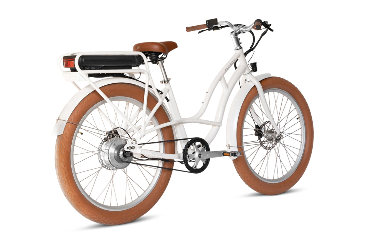 priority bicycles electric Priority E-COAST Belt Drive Bike | Step-Through | Gloss White
