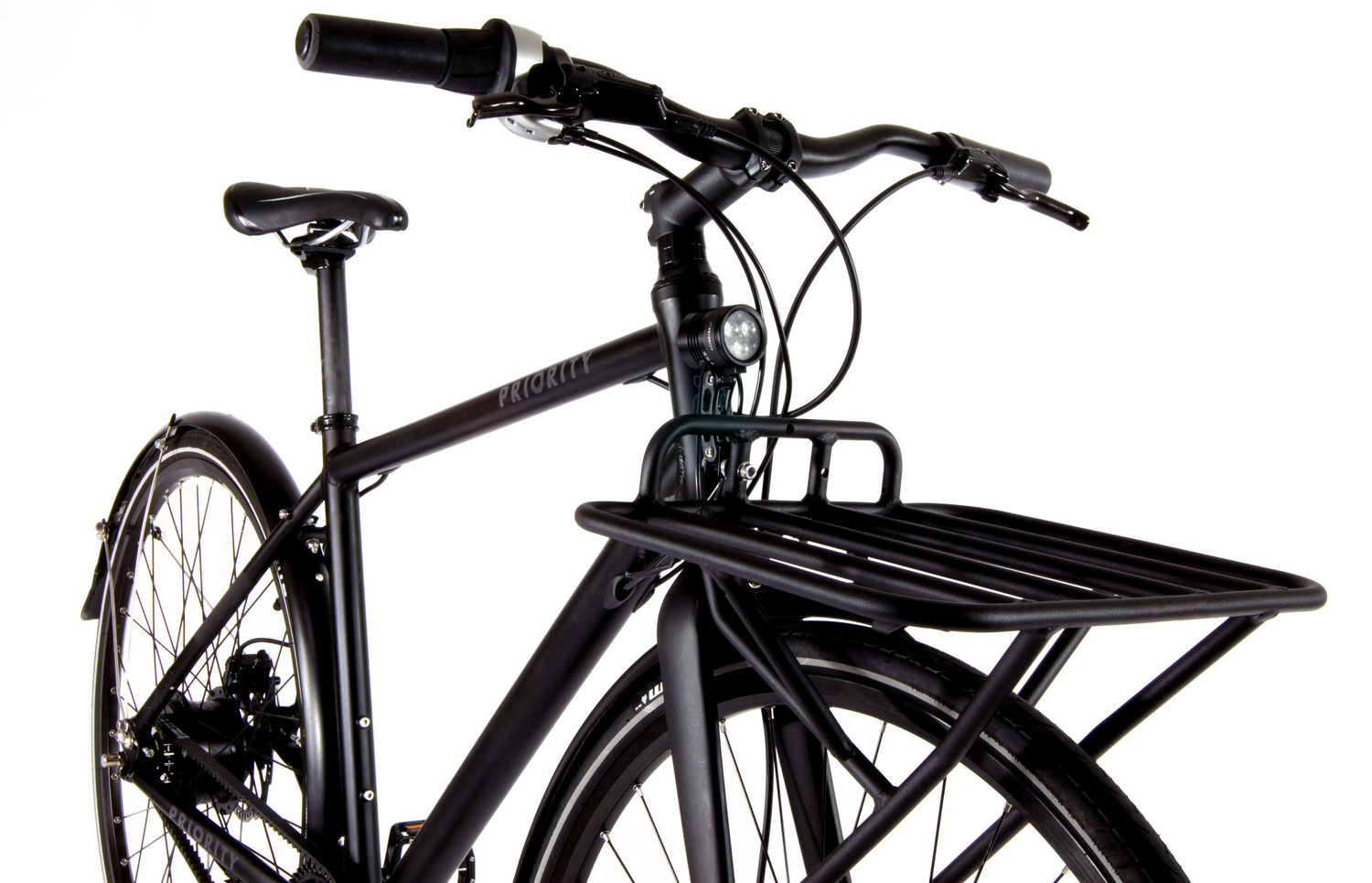 Priority Front Porteur Rack holding a large bag