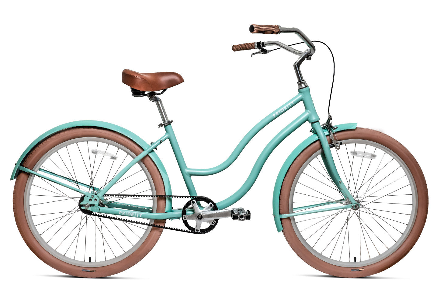 Priority Coast Bicycle in Indigo Blue with Tan Features