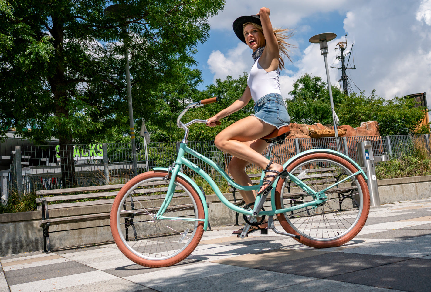 Rust Fighting Beach Cruiser Priority COAST Beach Bike Priority