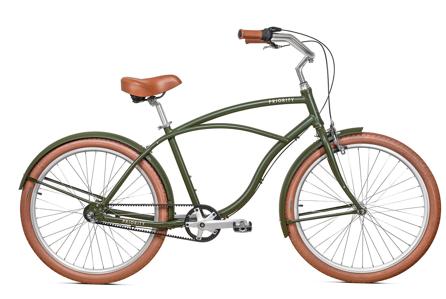 Priority COAST Belt Drive Bike | Diamond | 7-Speed | Green