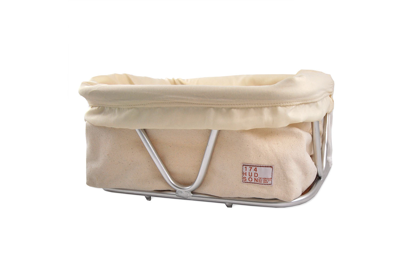 The Priority Bicycles Basket Bag Liner with Drawstring in Cream